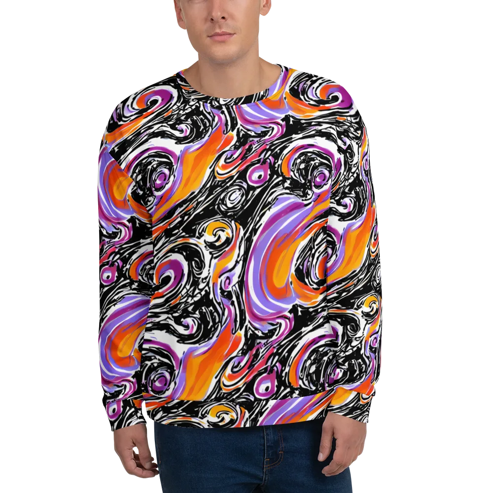 Inferno Spiral on Sweatshirt — Front