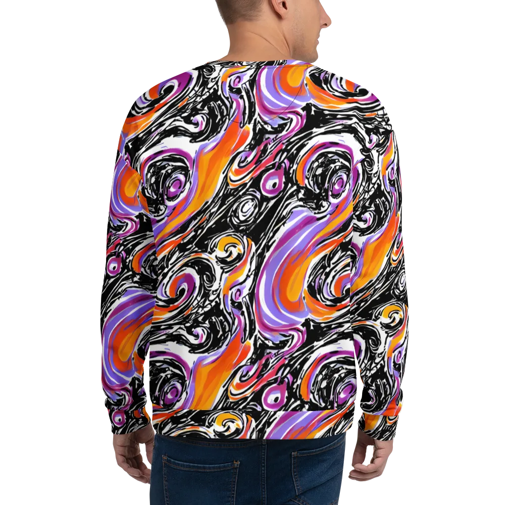 Inferno Spiral on Sweatshirt — Back
