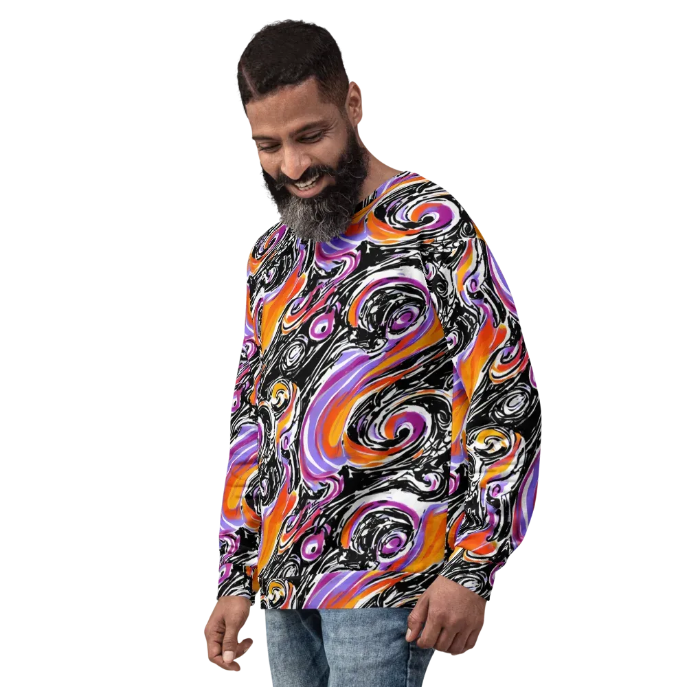 Inferno Spiral on Sweatshirt — Left Front
