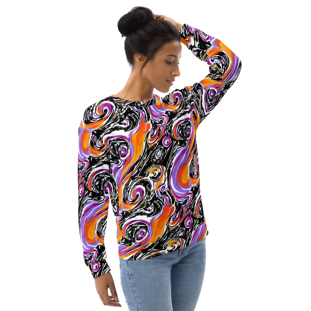 Inferno Spiral on Sweatshirt — Right Front