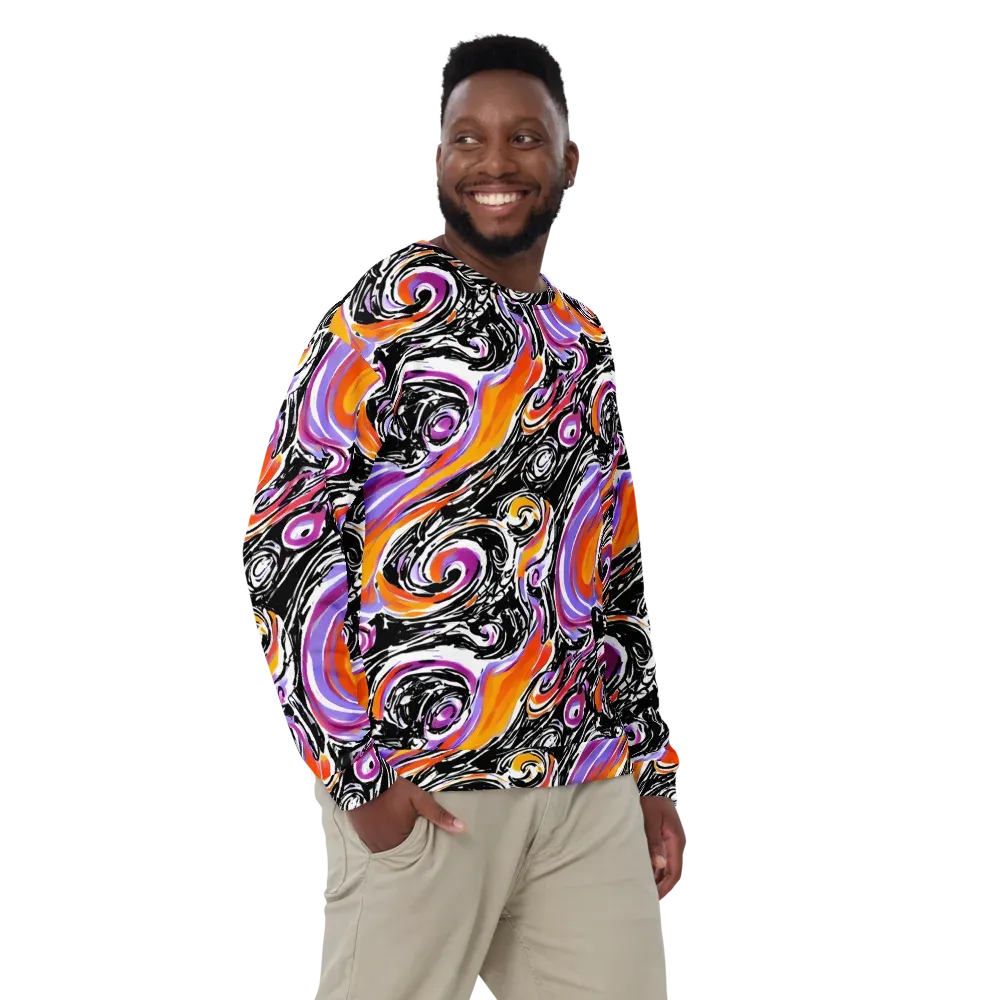 Inferno Spiral on Sweatshirt — Front