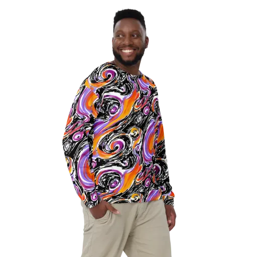 Inferno Spiral on a Sweatshirt