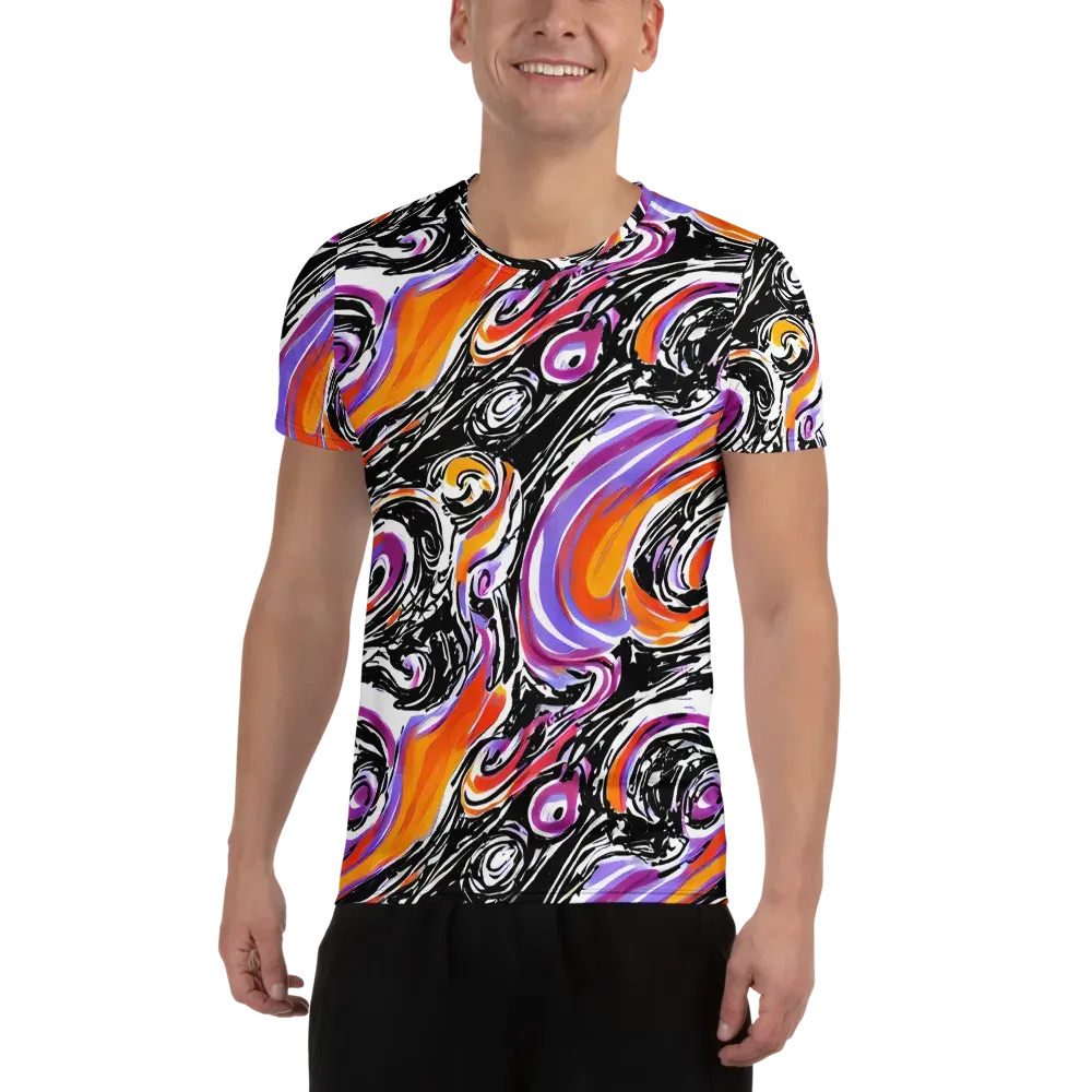 Inferno Spiral on Men's Athletic T-Shirt — Front