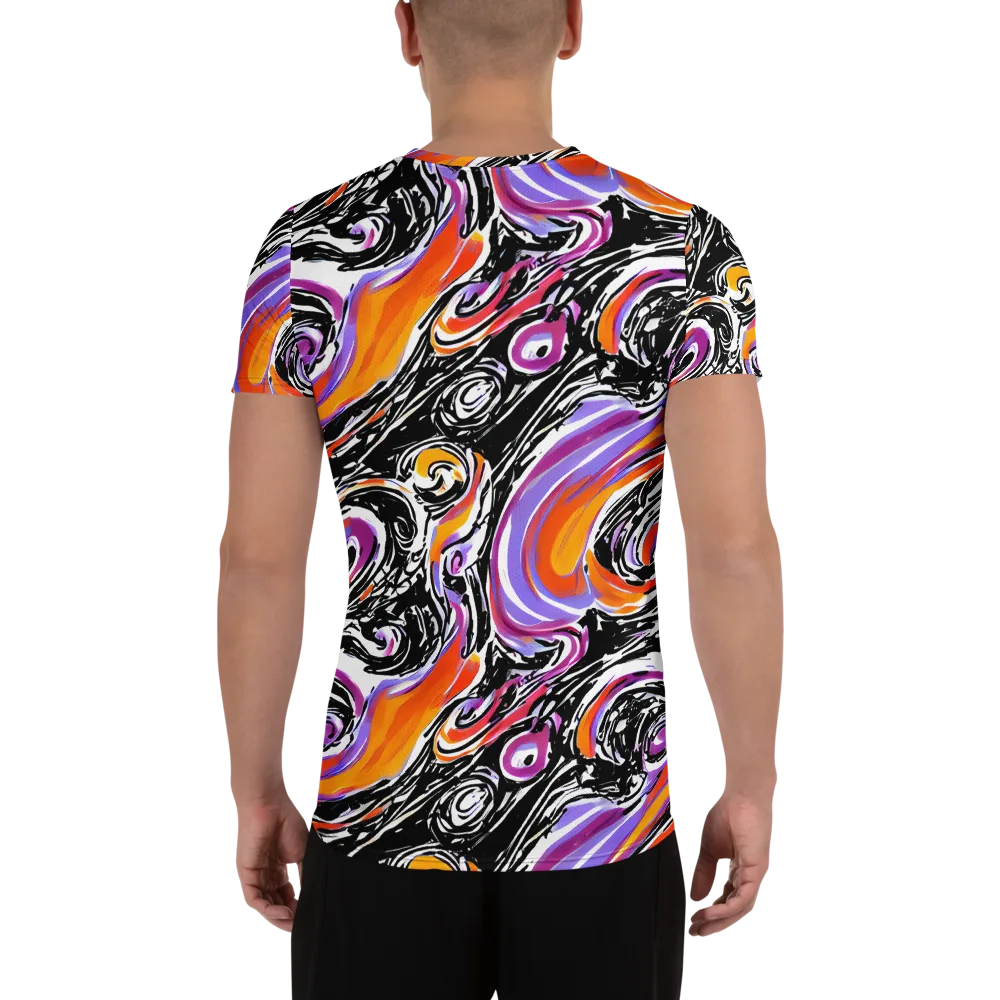 Inferno Spiral on Men's Athletic T-Shirt — Back