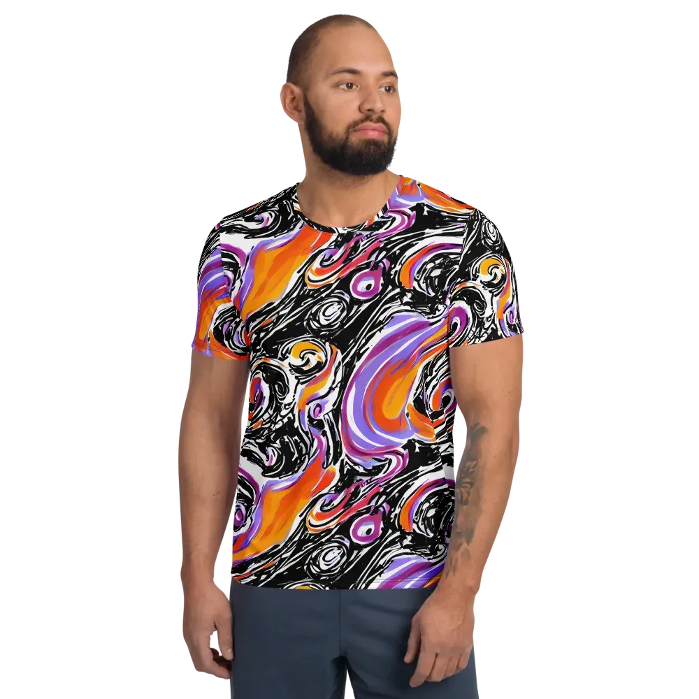 Inferno Spiral on Men's Athletic T-Shirt — Front