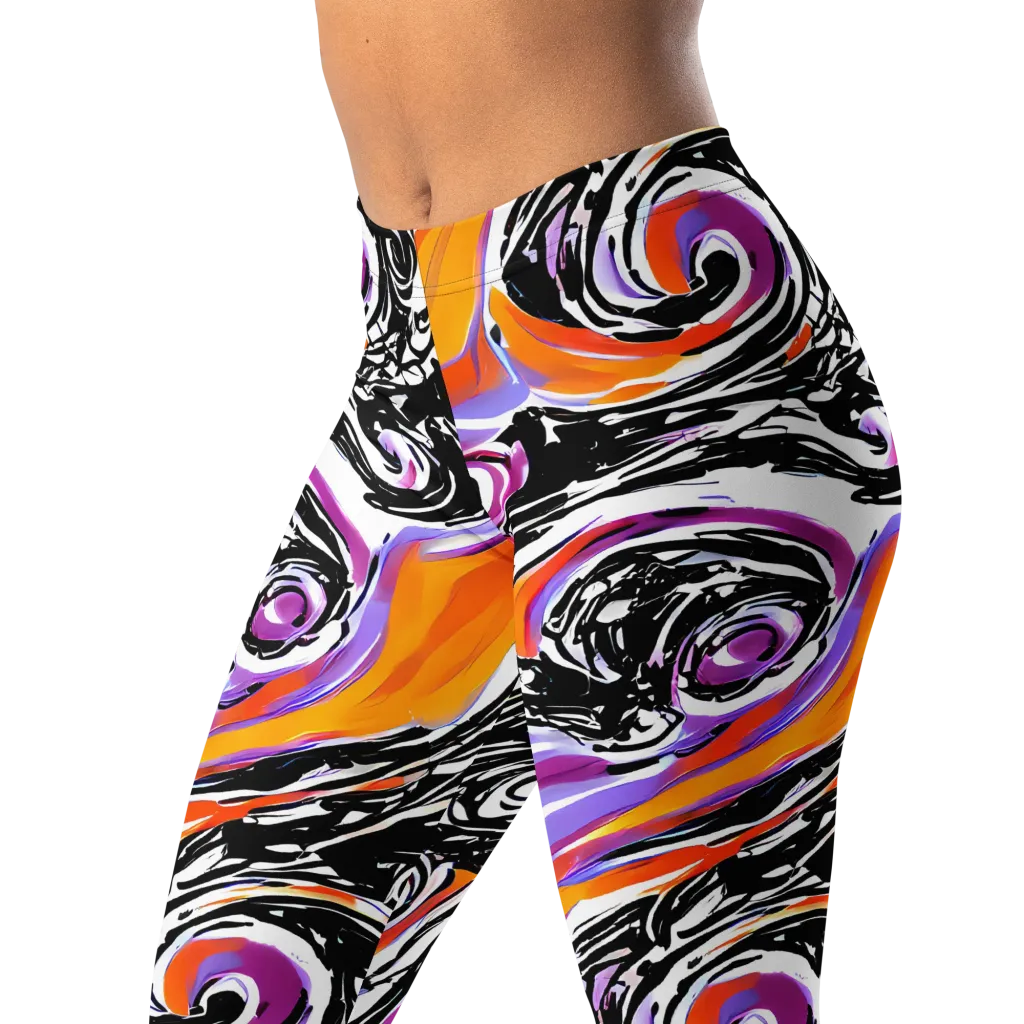 Inferno Spiral on Leggings — Left Front