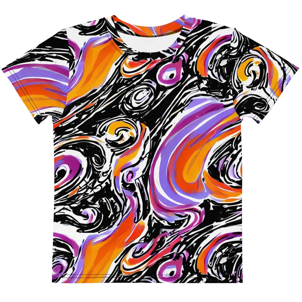 Inferno Spiral on Kids Crew Neck T-Shirt — Front