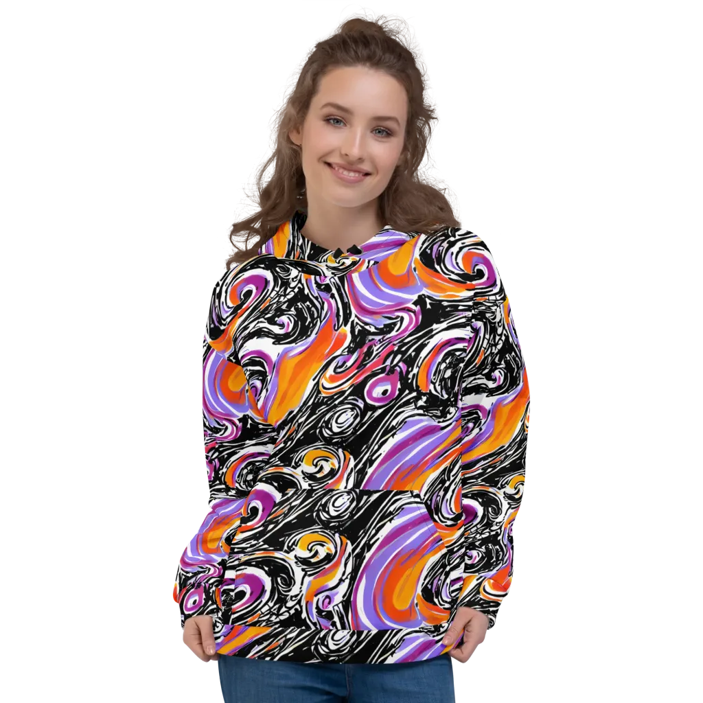 Inferno Spiral on Hoodie — Front