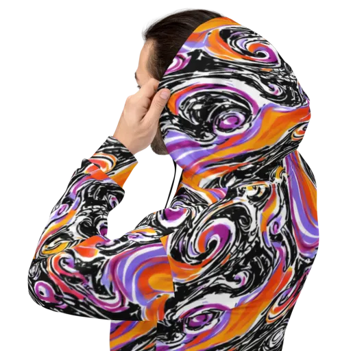 Inferno Spiral on a Hoodie