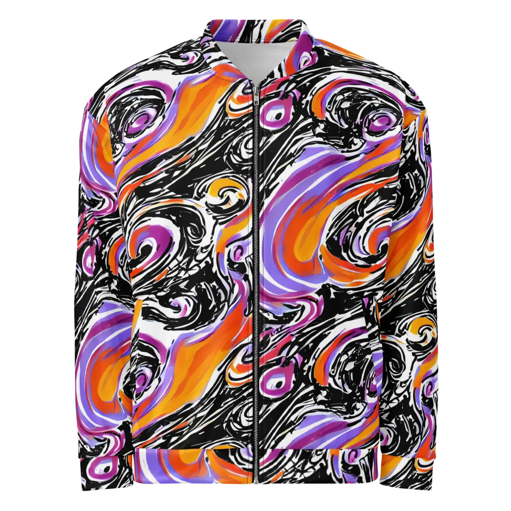 Inferno Spiral on Bomber Jacket — Front