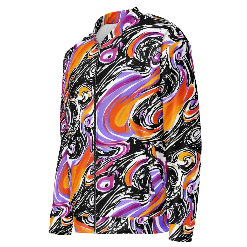 Inferno Spiral on Bomber Jacket — Left Front
