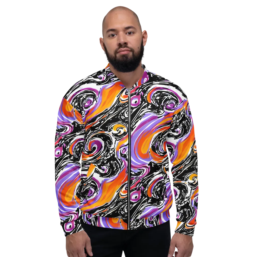Inferno Spiral on Bomber Jacket — Front