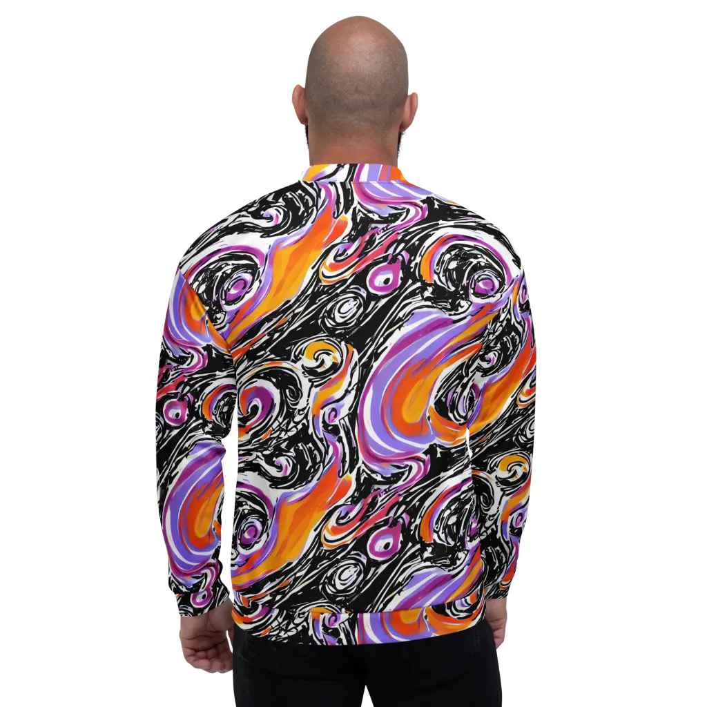 Inferno Spiral on Bomber Jacket — Back