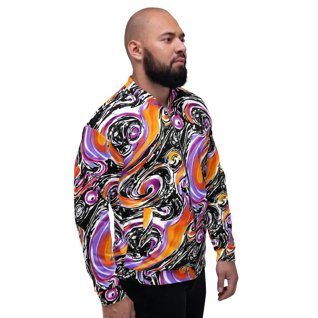 Inferno Spiral on Bomber Jacket — Right