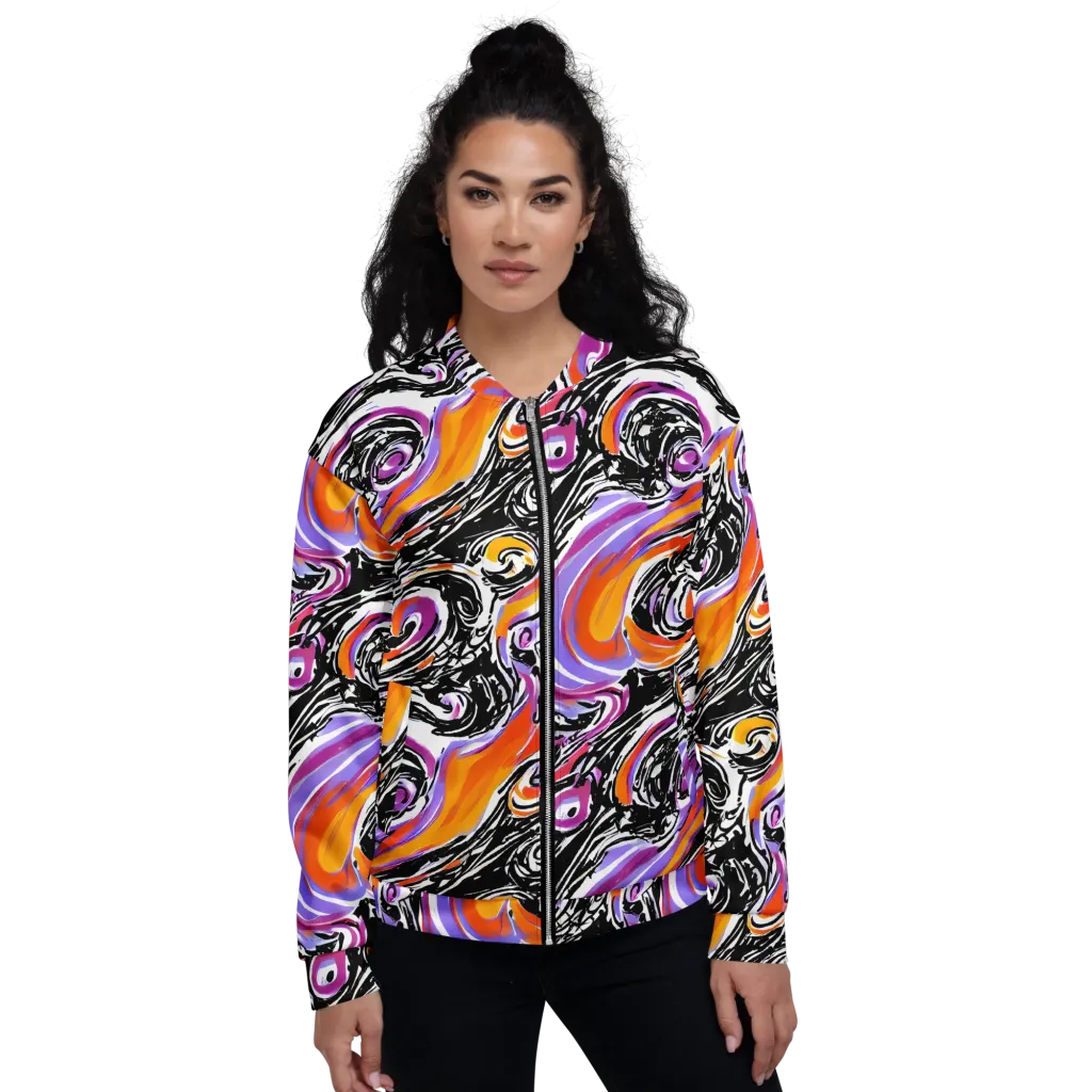 Inferno Spiral on Bomber Jacket — Front