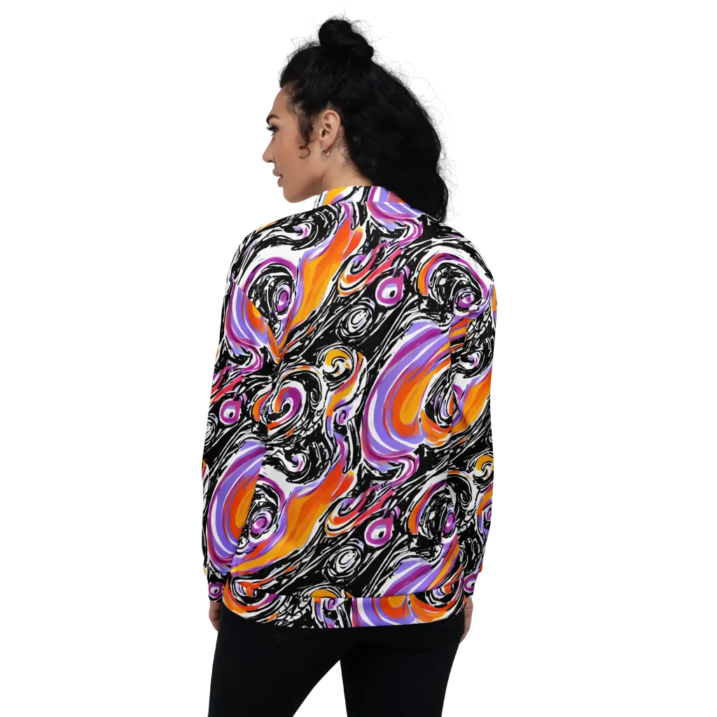 Inferno Spiral on Bomber Jacket — Back