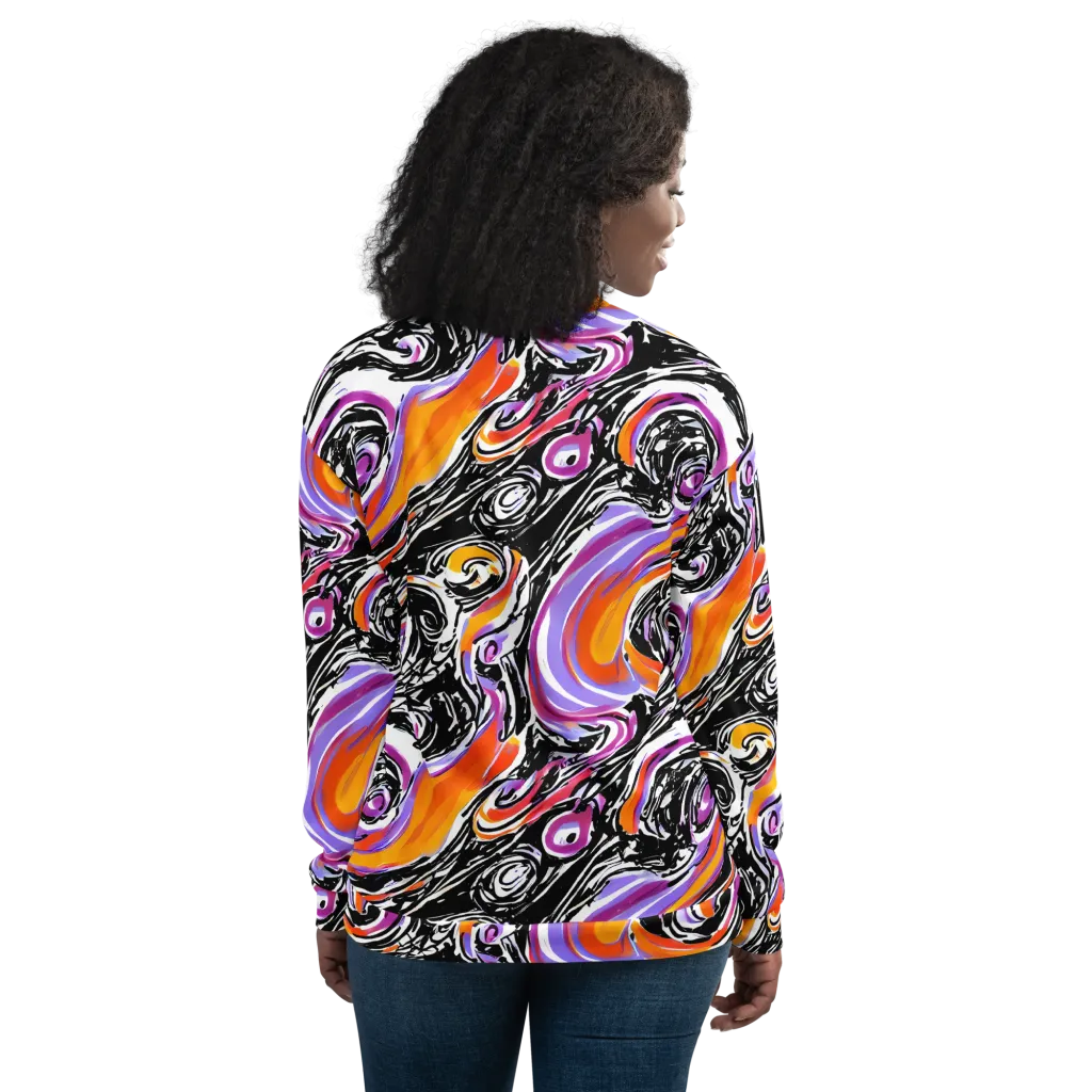 Inferno Spiral on Bomber Jacket — Back