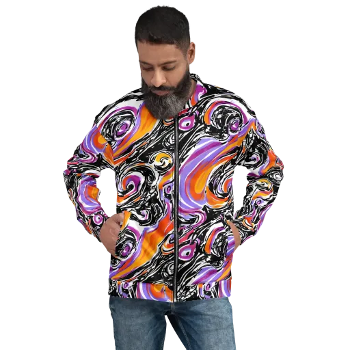 Inferno Spiral on a Bomber Jacket
