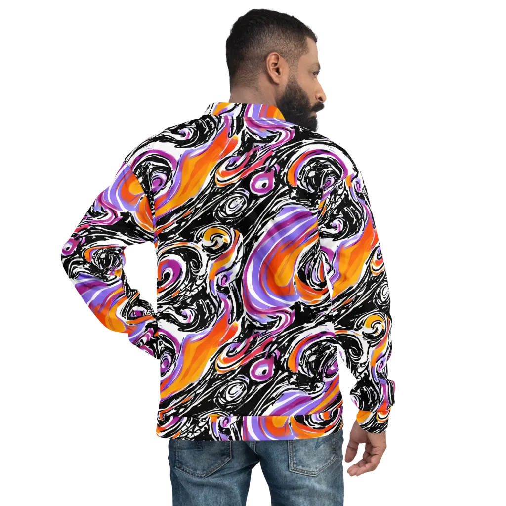 Inferno Spiral on Bomber Jacket — Back