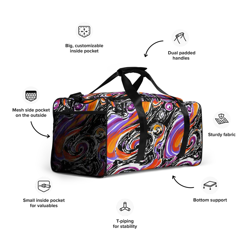 Inferno Spiral on Duffle Bag — Right Front