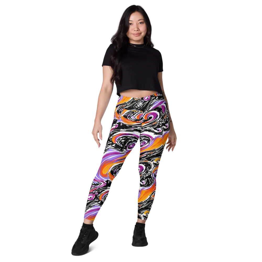 Inferno Spiral on Leggings with Pockets — Front
