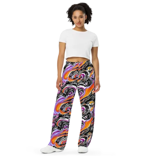 Inferno Spiral on a Wide-Leg Pants