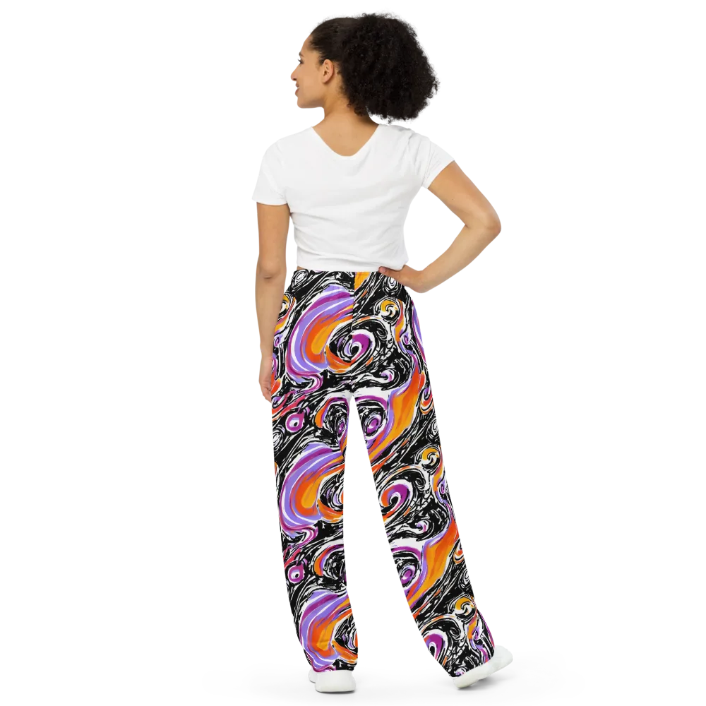 Inferno Spiral on Wide-Leg Pants — Back