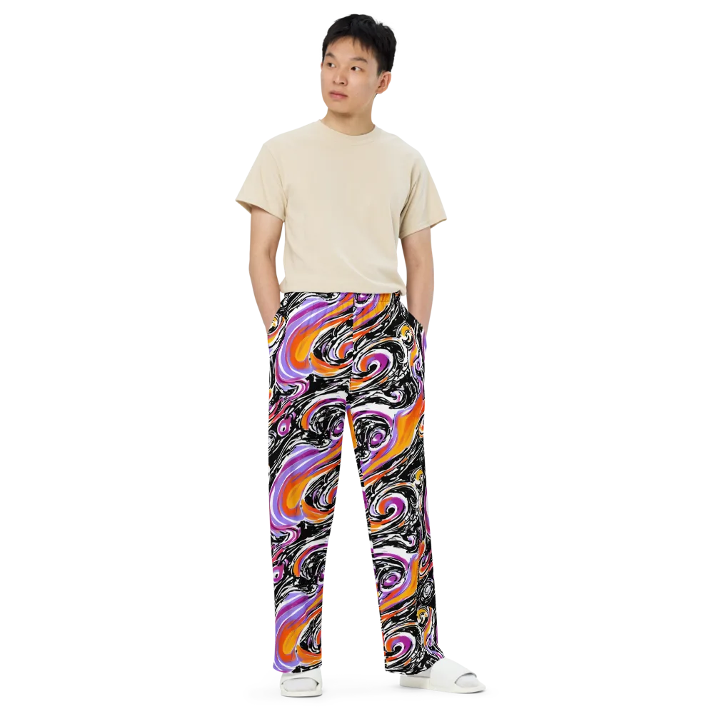 Inferno Spiral on Wide-Leg Pants — Front
