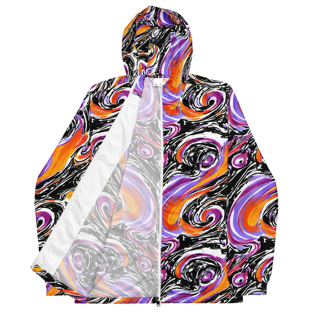 Inferno Spiral on Men's Windbreaker — Front