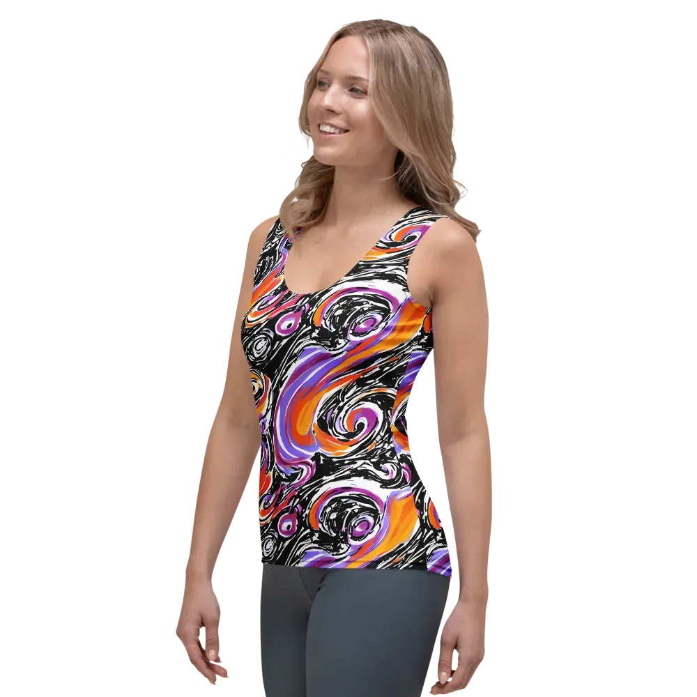 Inferno Spiral on Women's Tank Top — Left Front