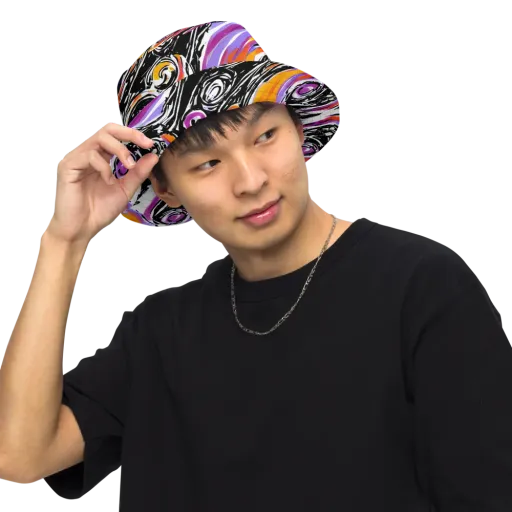 Inferno Spiral on a Reversible Bucket Hat