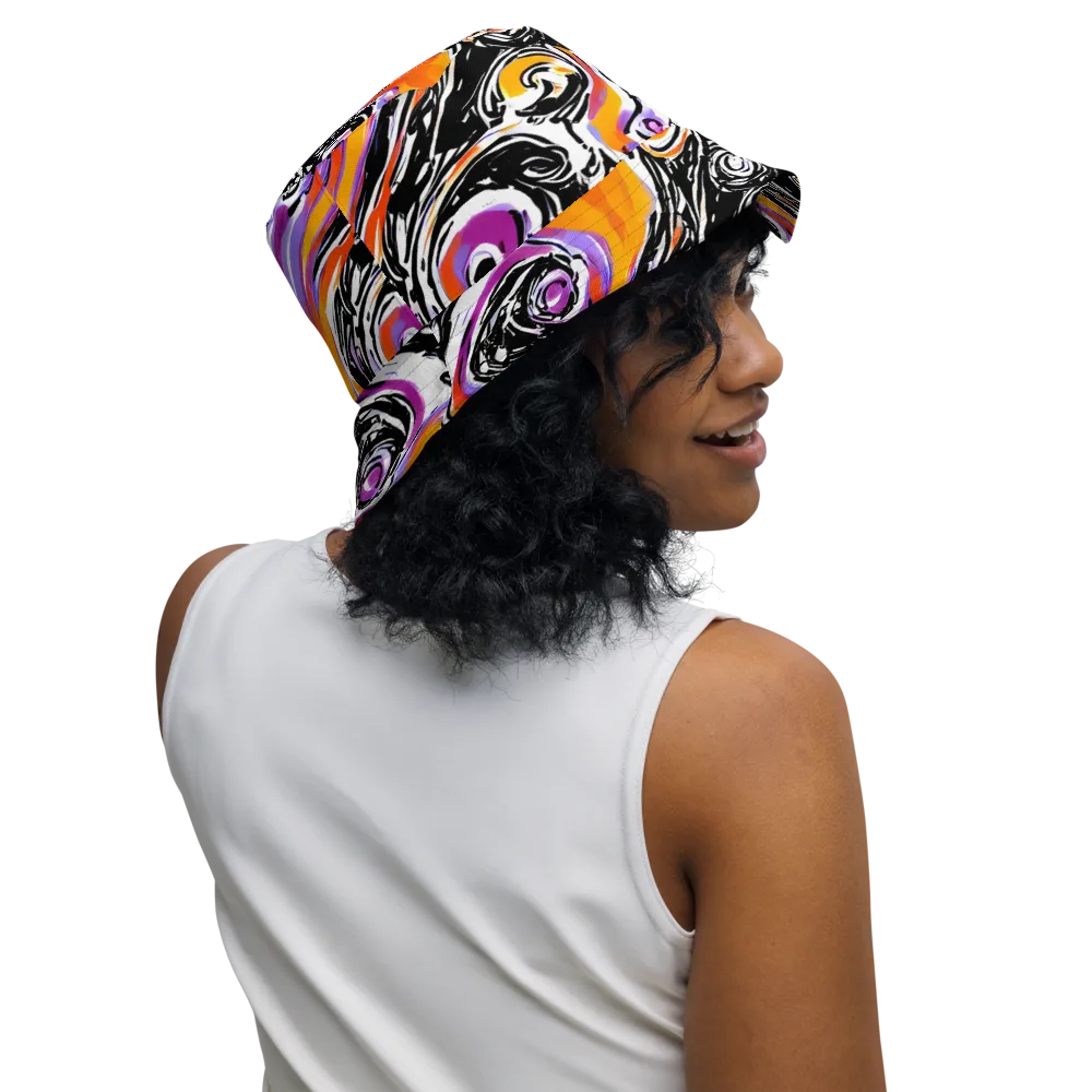 Inferno Spiral on Reversible Bucket Hat — Right Outside