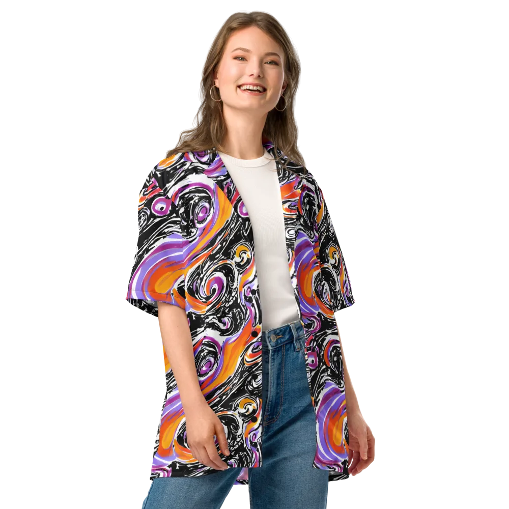Inferno Spiral on Button Shirt — Front