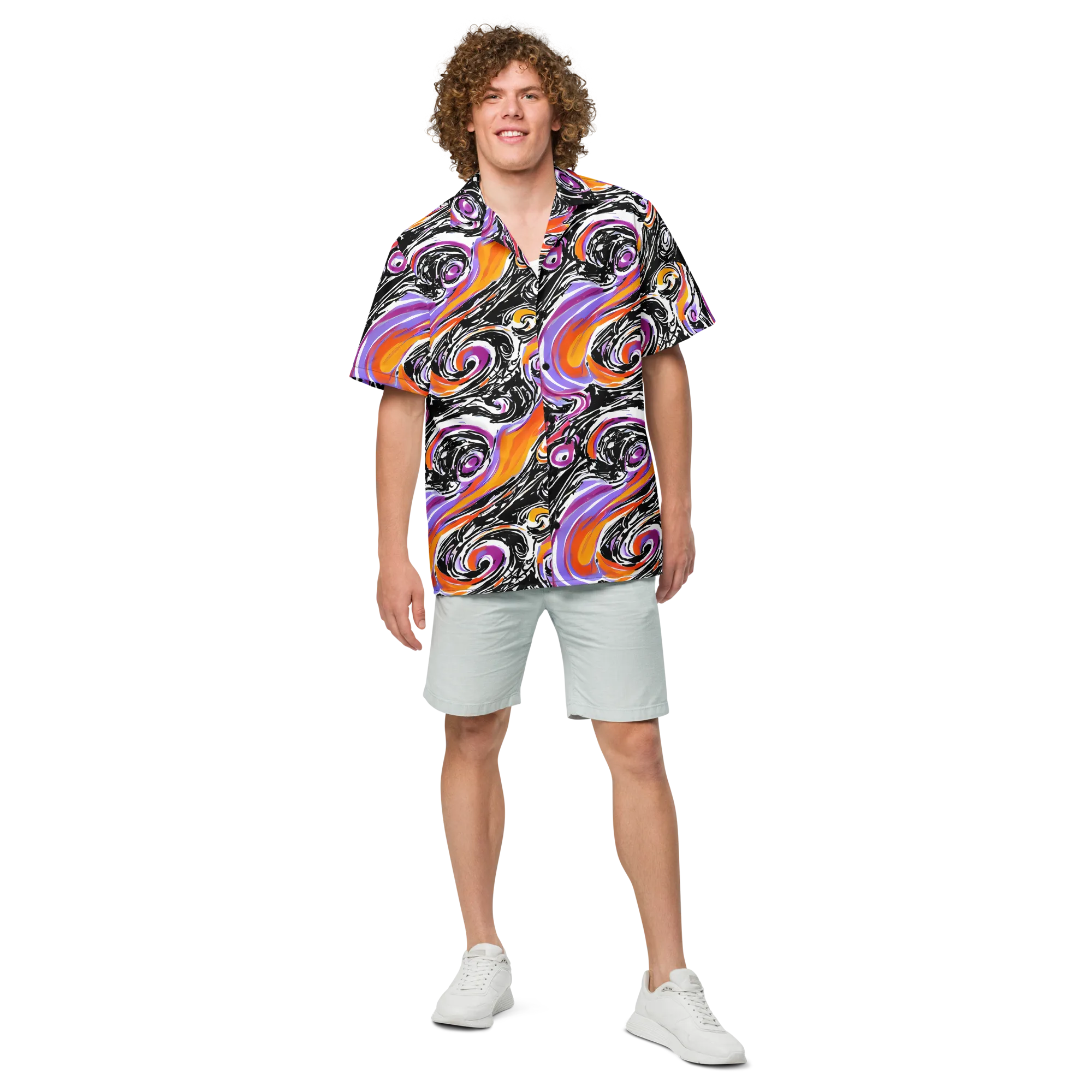 Inferno Spiral on Button Shirt — Front