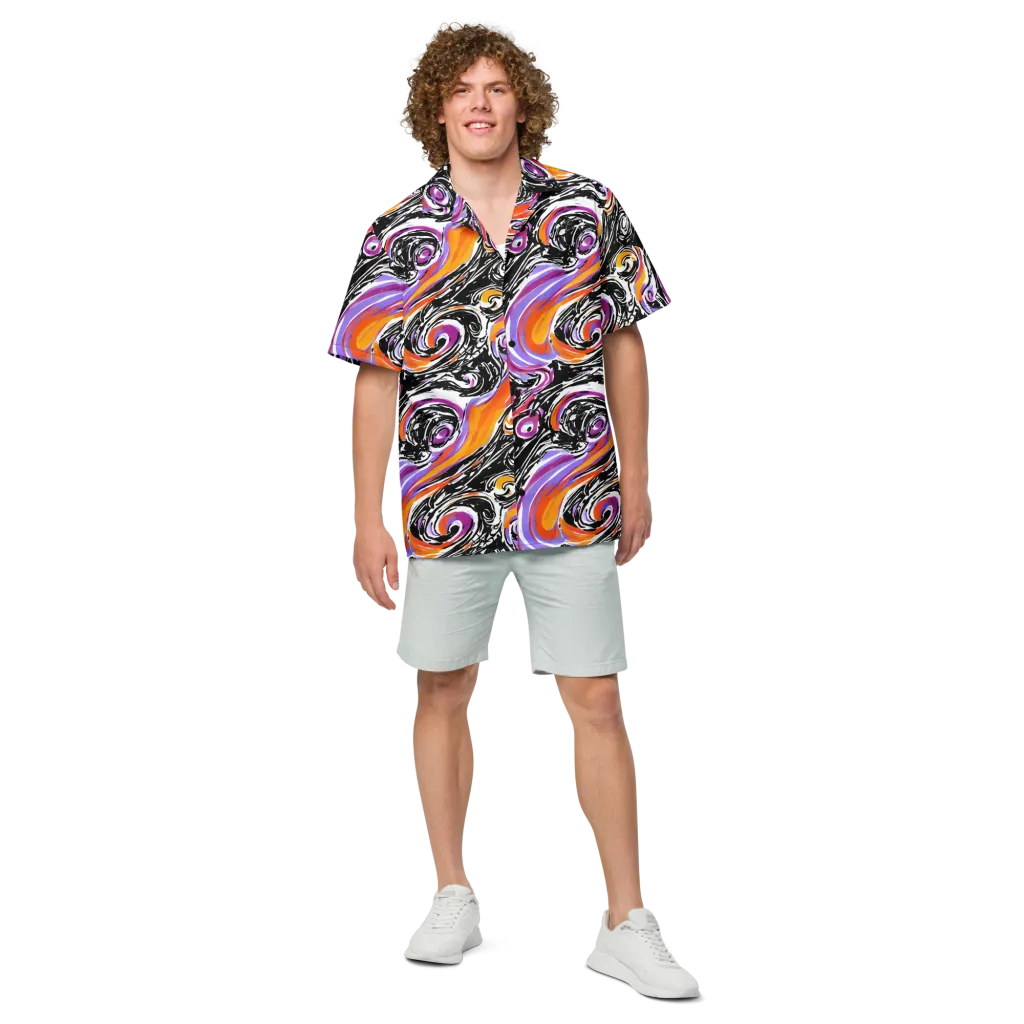 Inferno Spiral on Button Shirt — Front