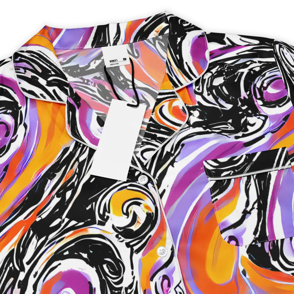 Inferno Spiral on Women's Short Sleeve Pajama Top — Product details