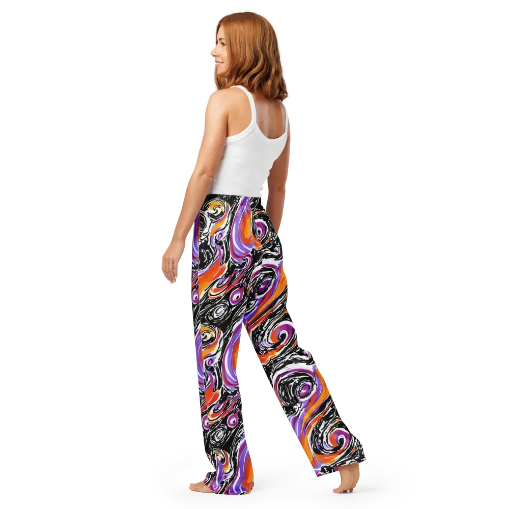 Inferno Spiral on Women's Pajama Pants — Back