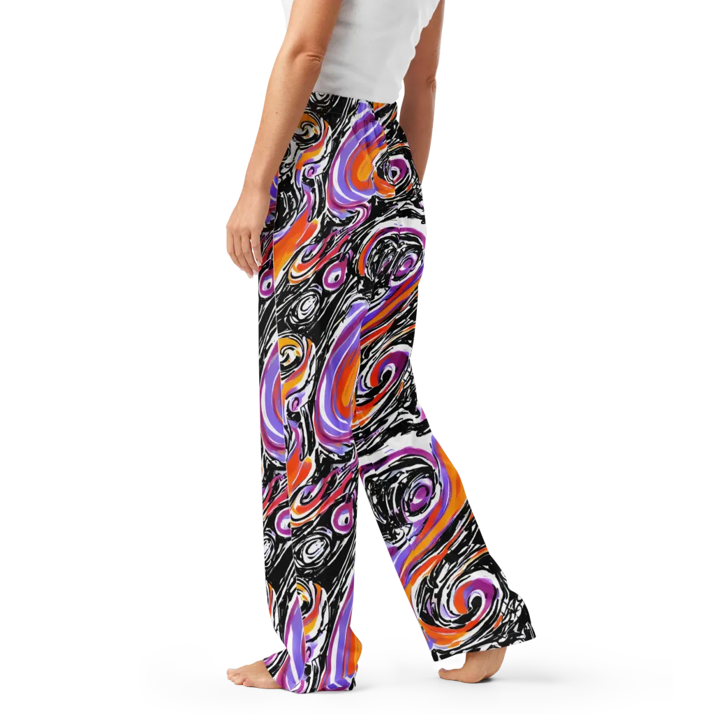 Inferno Spiral on Women's Pajama Pants — Left