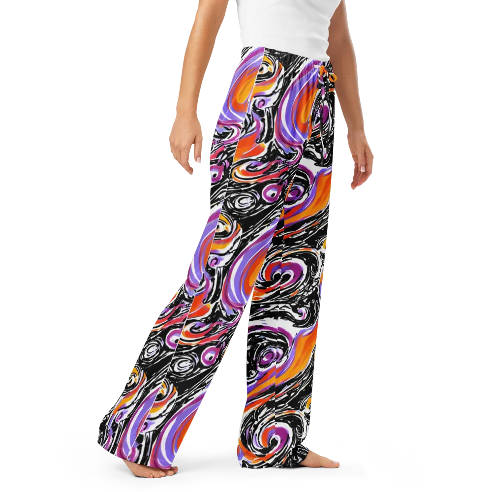 Inferno Spiral on Women's Pajama Pants — Right Front
