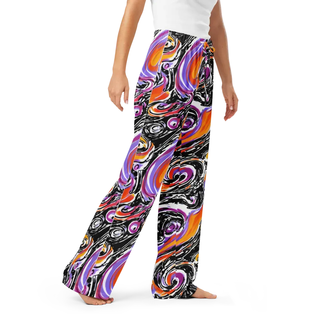 Inferno Spiral on Women's Pajama Pants — Right Front