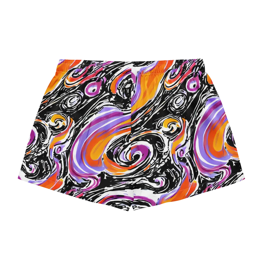 Inferno Spiral on Women's Pajama Shorts — Back