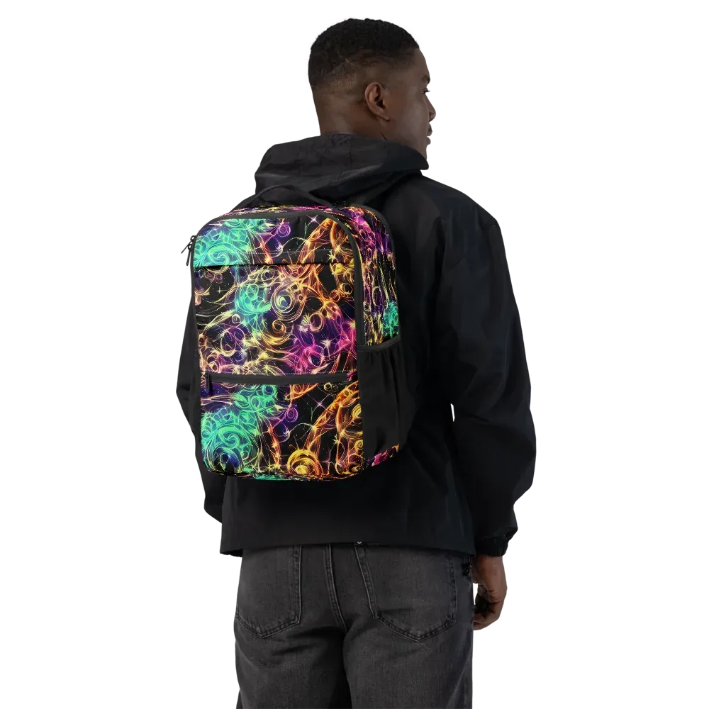 Radiant Spiral on Utility Backpack — Back
