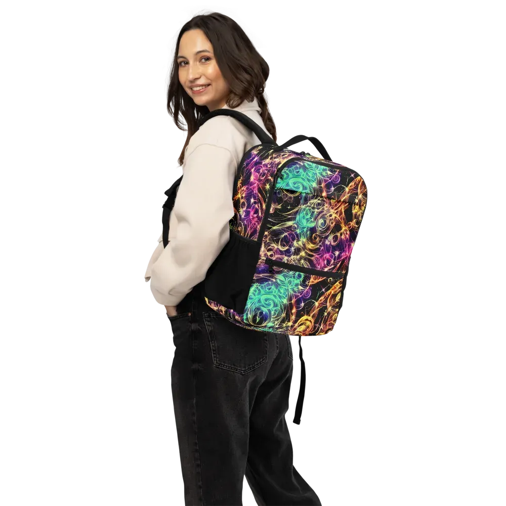 Radiant Spiral on Utility Backpack — Back
