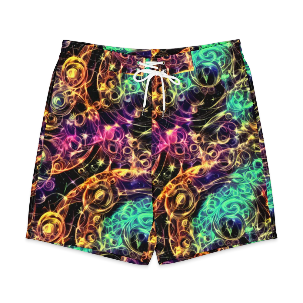 Radiant Spiral on Men's Board Shorts — Front