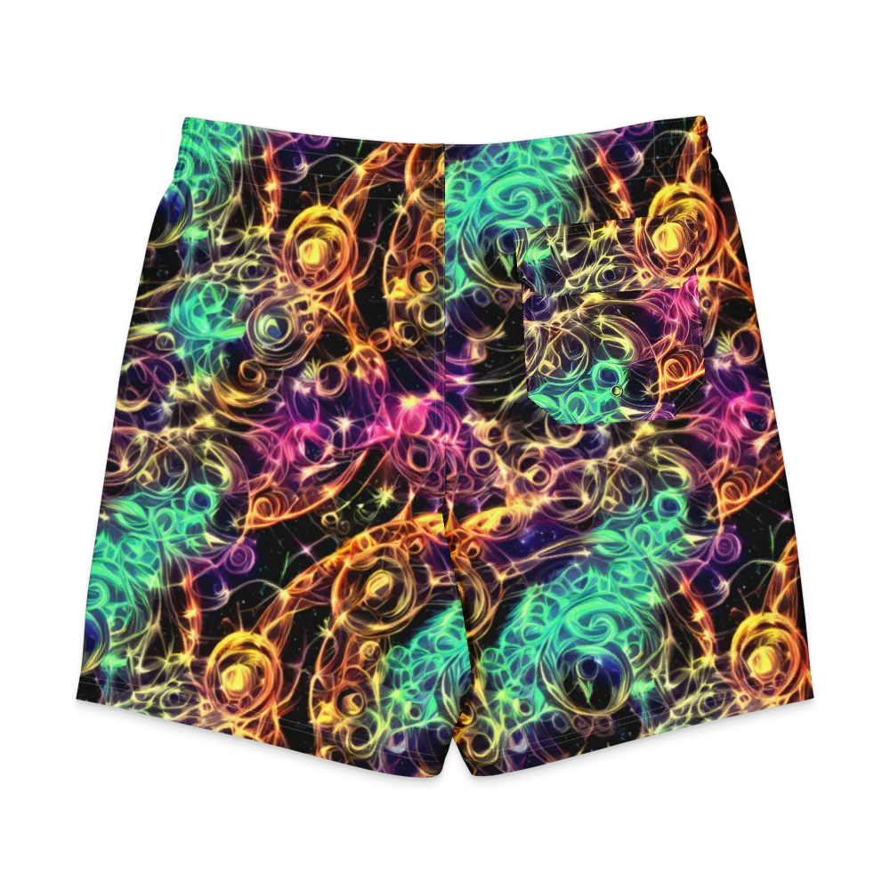 Radiant Spiral on Men's Board Shorts — Back
