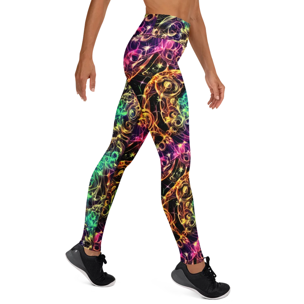 Radiant Spiral on Yoga Leggings — Right