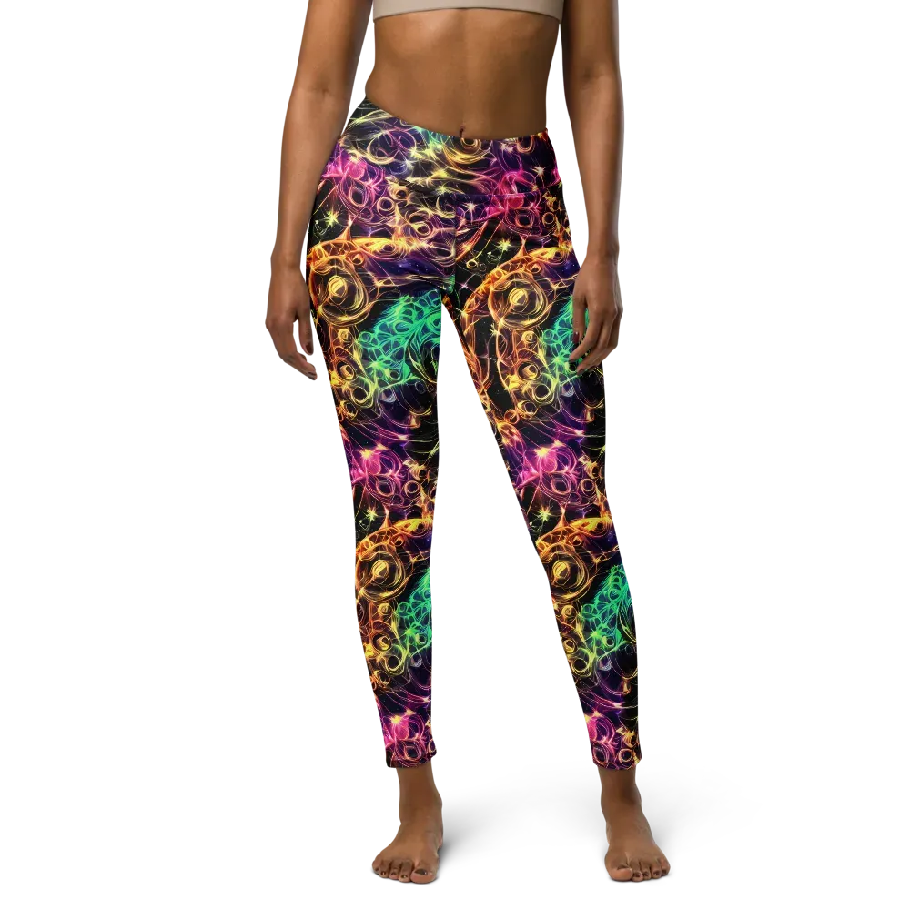 Radiant Spiral on Yoga Leggings — Front