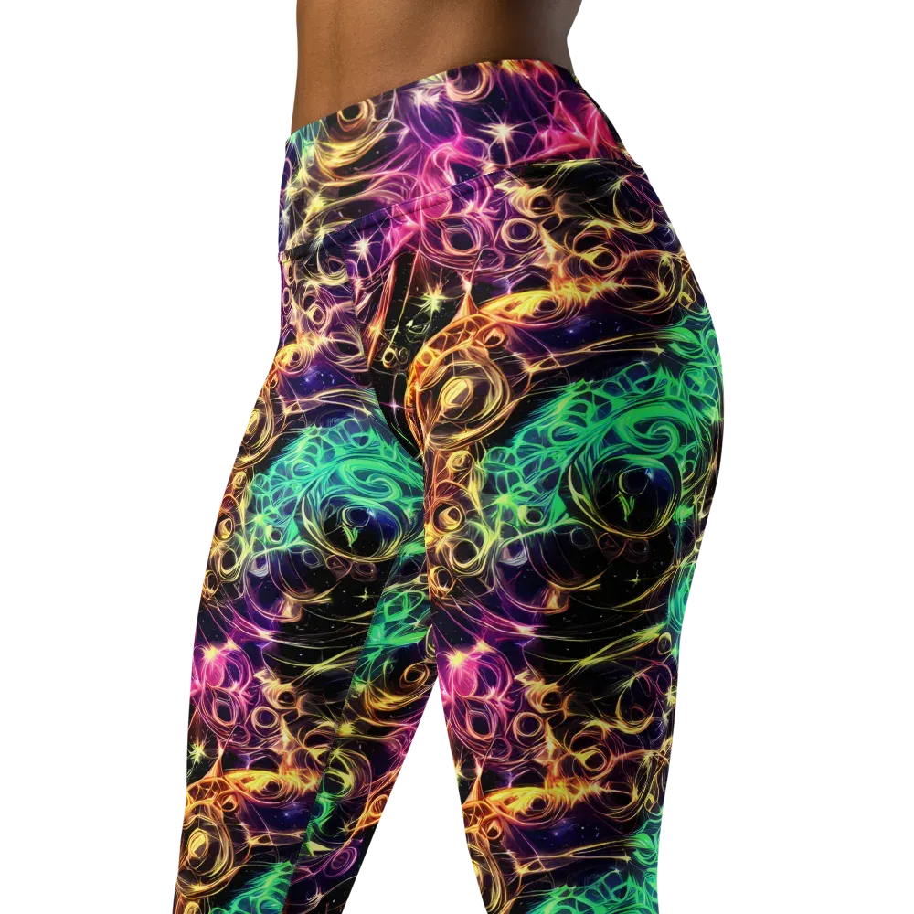 Radiant Spiral on Yoga Leggings — Left Front