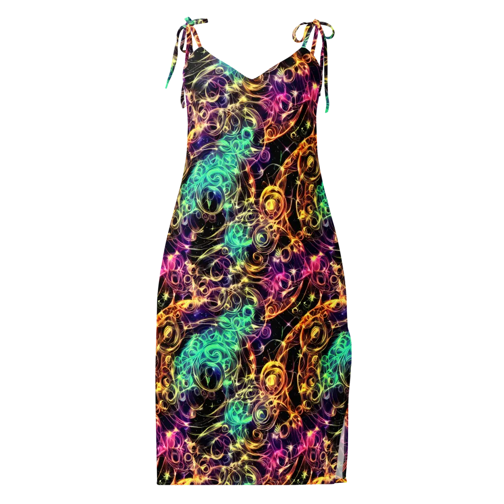 Radiant Spiral on Slip Dress — Front