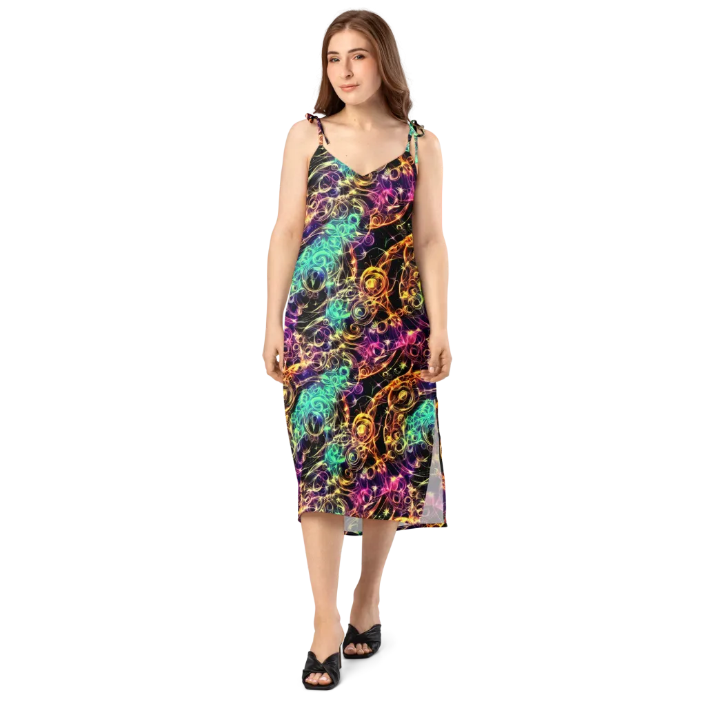 Radiant Spiral on Slip Dress — Front